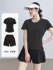 Estilo Novo de Verão com Costas em Tela Shorts de Manga Curta Roupa Esportiva Corrida ao Ar Livre Solta Roupa de Esportes Yoga