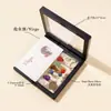 Caixa de Conjunto de Chaveiros de Cristal Natural Transfronteiriço 12 Constelações Pedra de Desmagnetização de Cristal dos 7 Chakras Decoração Pendente para Bolsa DIY