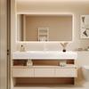 Color crema kelinai lavabo integrado nuevo baño combinación mueble de baño lavabo de baño mesa de lavado