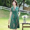 Vestido Largo de Verano, Elegante y con Estilo, para Mujeres de Mediana Edad y Mayores, Por Encima de la Rodilla, Tallas Grandes, Vestido de Verano para Mamá, que Cubre el Vientre