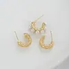 Pendientes Portalentes de Encaje con Borde de Color Conservante Chapados en Oro de 14K DIY Pendientes de Perla Hechos a Mano Accesorios de Joyería Materiales