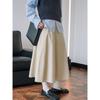 Otoño Nuevo Estilo Coreano Moda Sencilla Falda Línea A de Cintura Alta Silueta Holgada Delgada Casual Falda Paraguas para Mujer