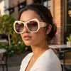 Gafas de sol poligonales de nueva moda transfronterizas, lujo ligero europeo y americano, gafas decorativas simples y casuales, gafas de sol de celebridad de internet para pasarela