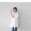 Nova Camisa Longa de Manga Comprida Listrada Estilo Coreano Solta de Comprimento Médio para Mulheres, Emagrecedora e Versátil Camisa Jaqueta, Primavera e Verão 2026