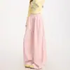 Pantalones de pierna ancha con estampado integral de estrellas y lunares estilo americano para mujer, holgados, adelgazantes, versátiles, sensación perezosa y relajada, Pantalones casuales tipo cimitarra de baile