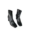 Elegantes botas de moda cómodas tipo slip-on con cremallera lateral estilo Chanel, nuevo modelo 2026, tacón fino, versátiles, botas Martin retro únicas