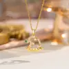 Europeu e Americano Transfronteiriço Novo Papai Noel Árvore de Natal Microincrustado Esmalte Gotejado Colar Meninas Natal Outono e Inverno Corrente da Clavícula