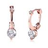 Moda de escena K pendientes de diamante de oro pendientes redondos de oro rosa mayorista de joyería AKE159