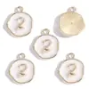 Aleación de Goteo de Aceite Animal Marino Blanco Concha de Caracol Colgante Llavero DIY Pulsera Pendiente Encanto W632