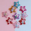 Polvo de oro versión coreana de accesorios de resina de amor de cinco estrellas para niños anillo de niña de bebé horquilla accesorios para cuerda de pelo venta al por mayor