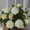 Flor artificial de tela de seda de alta calidad con flor artificial yang decoración del hogar flor falsa boda color primavera cuatro horquillas multi-cabeza rosa Xuan Ya