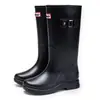Botas de Goma para Exteriores Impermeables Antideslizantes Resistentes al Desgaste para Mujer hasta la Pantorrilla, Botas de Lluvia de Moda con Cordón y Suela Suave hasta la Pantorrilla