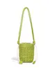 Bolso Cruzado de Mujer Único y Elegante con Nudo de Molino Calado Tejido con Cierre de Cordón, Bolso Cubo, Estilo Vacacional, Versátil Casual
