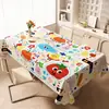 Toalha de mesa infantil Dopamine é à prova d'água, resistente a óleo e fácil de limpar, novo modelo 2025, luxo leve com toque de alta qualidade, toalha de mesa retangular de desenho animado