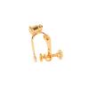 Accesorios para aretes DIY antideslizantes que no se caen, color cobre puro con retención de color galvanizado, convertidor de clip para oreja de tornillo giratorio de cabeza de bala sin oreja