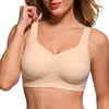 Sutiã de gel transparente com estampa de leopardo, sem costura, plus size, europeu e americano, sem aro, push-up, lingerie feminina confortável, exclusivamente para exportação
