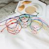 Productos Nuevos Transfronterizos Cuidado de la Salud de la Mujer Día de la Leche Amor Pulsera de Cuerda de Mano Tejida a Mano Ajustable Tema Rosa Cinta