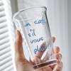 ES ins mismo estilo en línea bloguero rojo grabación de vlog letra francesa Taza de leche de Vidrio taza de café gran capacidad