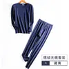 Nuevo traje de ropa interior térmica de terciopelo cálido de doble cara para hombre, pantalones cálidos con forro polar, ropa interior de otoño engrosada
