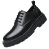 Produtos genuínos sapatos de couro masculinos couro altura externa aumentando novos modernos estilo britânico high-end negócios casamento sapatos de couro masculinos