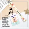 Portatarjetas Antiperdido de Dibujos Animados Lanyard para Insignia de Estudiante Portatarjetas de Campus Portatarjetas de Agua Portatarjetas de Identificación para Hombres y Mujeres Cubierta Protectora Comercio Exterior