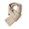 Cachemira Otoño/Invierno 2026 Nuevo Bufanda Pequeña Elegante de Color Sólido para Mujer con Patrón Retorcido, Calentador de Cuello Cruzado Cálido y Grueso