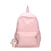Mochila Feminina de Grande Capacidade Estilo Coreano Cor Sólida, Bolsa Moderna e Simples para Estudantes Universitários, Mochila Esportiva Leve de Nylon