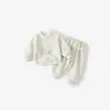 Conjunto de dos piezas de sudadera para bebé niña, suave y acogedor, pantalón de chándal de encaje clase A para primavera y otoño para niños, conjunto de salida de dibujos animados para bebé, estilo princesa