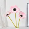 Decoração de Flor de Papoula PU Simulada, Adereços para Arranjo de Flores Artificiais, Atacado de Fabricante de Flores Artificiais