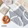 Pantaletas Triángulo Transpirables de Gasa Rayada Jacquard Coloridas para Niñas de 50-65 kg, Moda, Amigables con la Piel, para Mujer 8858 Pet