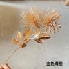 Flores Artificiales Doradas, Eucalipto Dorado y Hojas de Ginkgo, Flores de Plástico, Hojas Doradas, Materiales para Arreglos Florales de Cubo de la Fortuna para Navidad y Festival de Primavera