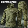 Traje de Camuflaje para Exteriores de Primavera y Otoño para Hombre, Ropa de Trabajo Resistente al Desgaste y al Desgarro, Ropa de Trabajo Impermeable y Cortavientos, Ropa de Trabajo Táctica