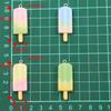 5 colores 15 * 42 mm resina diy pequeños accesorios degradado paleta grande encanto colgante joyería colgante