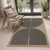 Alfombra Personalizable para Sala de Estar tipo Lino, Antideslizante, Fácil de Limpiar, Felpudo para Puerta de Entrada, Resistente a la Suciedad, Aislante del Frío, Alfombrilla para Mesita de Noche y Mirador