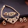 Comercio exterior, joyería europea y americana, conjunto de cinco anillos, collar, pendientes, pulsera, anillo, conjunto de cuatro piezas, venta directa de fábrica
