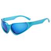 Óculos de sol de moda com meia armação y2g futuro estilo côncavo feminino óculos decorativos para fotos de rua óculos esportivos masculinos