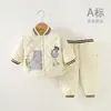 Jingqi Conjunto de Ropa de Algodón para Bebé Otoño e Invierno Ropa Acolchada Dividida Gruesa Cálida para Bebé Ropa de Algodón para Niños y Pantalones de Algodón