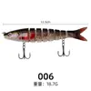 Xiankaxue Señuelo Peces Multi-Sección 13.5cm 19g Pesca en Mar Lanzamiento Largo Hundimiento Minnow Lubina Señuelo Falso Señuelo de Pesca Duro