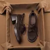 Mocasines de Piel Suave Estilo Británico con Suela Gruesa para Mujer 2026 Tendencia Primavera Nuevas Llegadas Retro con Cordones Tacón Grueso Versátiles Zapatos Pequeños de Piel
