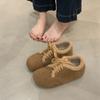 Versión de Piel de Vaca ~ Aumento Interior Zapatos Birkenstock de Piel Genuina para Mujer, Zapatos de Algodón Cálidos para Nieve con Suela Gruesa y Forro de Felpa para Mujer, Zapatos para Mujer Feos y Lindos para Dedo Gordo