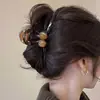 Pinza para el cabello de alta gama con cuentas, pinza grande y sencilla con forma de tiburón para mujer, nuevo modelo 2026, pinza para la nuca, horquilla, accesorio para el cabello