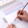 Regla de Plástico Deli 6235 con Líneas Onduladas 18cm Estudiante Niños Transparente Papelería de Aprendizaje Dibujos Animados Creativo Simple