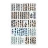 Pegatinas de Uñas de Arte de Uñas de Red de Internet Europeas y Americanas con Textura Animal de Leopardo Pintadas a Mano de Dibujos Animados Decoración Libro Rojo Pegatinas de Uñas