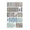 Pegatinas de uñas de leopardo europeas y americanas pegatinas de uñas con textura animal pegatinas de uñas adhesivas con patrón de piel de serpiente pintadas a mano para chica popular