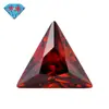 Huagang Gems Zircón Rojo Granate Triangular 5A Piedra Suelta Pendientes Triangulares DIY Circonita Cúbica Cz Artificial