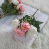 Buquê de seis cabeças de buquê de simulação de peônia pequena flor decoração de mesa fabricantes atacado decoração para casa flores de seda estilo nórdico