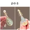 Grampo de Cabelo Pipa com Flor Estilo Chinês para Mulheres, Presilha Lateral de Nicho, Presilha para Franja, Grampo de Cabelo Estilo Antigo, Acessório de Cabelo Criativo para Mulheres