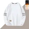 Moletom de Veludo Outono e Inverno Masculino Solto Gola Redonda Pulôver Manga Longa Camisa Básica Top Versátil Masculino Jaqueta com Capuz