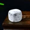 Dados de Piedra Cruda de Cristal Natural Adornos Mahjong Bar Juguetes Casuales Chips Dorados con Borde Dados Garantizados