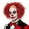 Fiesta de Halloween de rol transfronteriza cosplay corto peluca de disfraz de payaso de media cabeza roja rizada